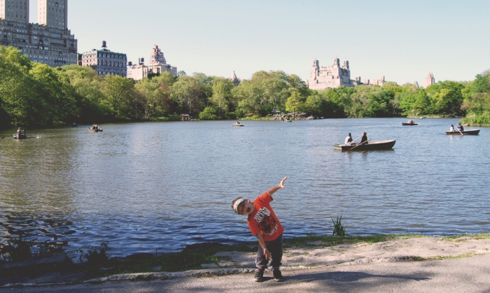 Vid en sjö i Central Park